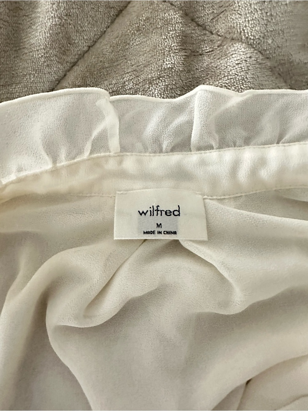 Wilfred Cream Ruffle-Trim Button-Down Blouse - Picture 2 of 2